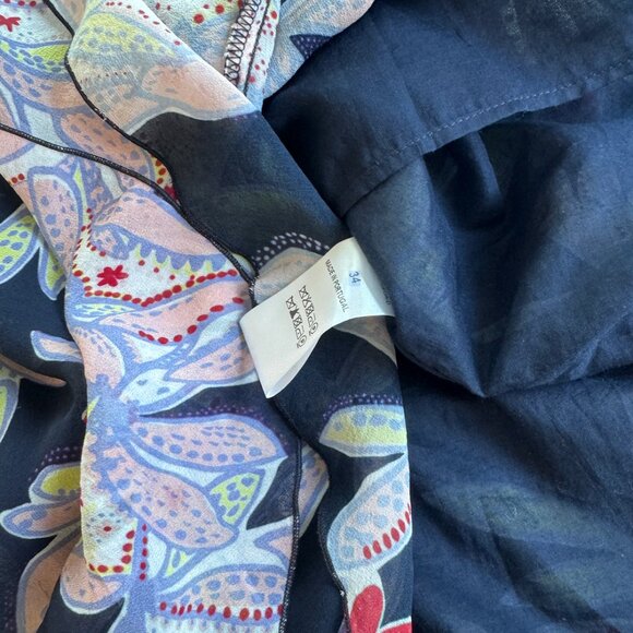 see by chloe floral print boho silk midi skirt - Picture 3 of 4